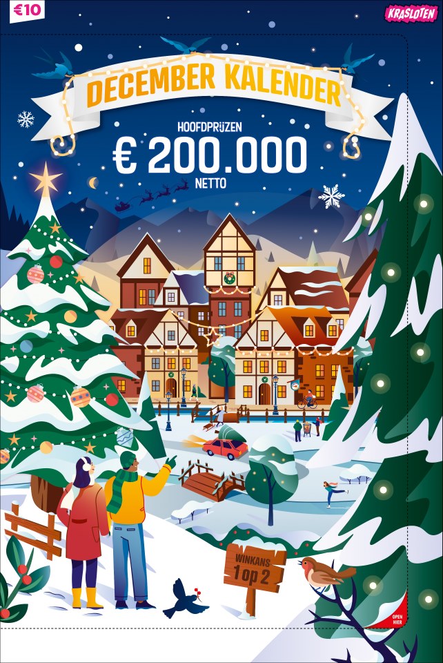 Krasloten - 10 Euro December Kalender
